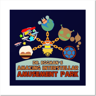 Dr. Eggman's Amazing Interstellar Amusement Park - Park T-Shirt Posters and Art